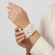 Елегантний об'ємний браслет з перлами "Перлинне гроно" Honey Fashion Accessories білий (12-37) - изображение 2