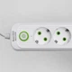 Мережевий фільтр подовжувач з USB та Type-C портами 3 метри переноска для зарядки на 3 розетки подовжувач із кнопкою вимкнення Білий - зображення 5