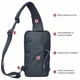 Рюкзак через одно плечо (слинг) Derby 012602 Sling Black — Мужской однолямочный городской рюкзак, Cordura 500D черный - изображение 6
