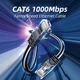 Патч-корд 3м UTP cat 6 RJ45 TopSpeed Ethernet Round Cable Black Essager (EXCWXY-JSC01) - зображення 2
