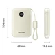 Батарея універсальна Vention 10000mAh 22,5W Fast Charging, USB-A, 2xUSB-C Beige (FKAN0-C) - зображення 2