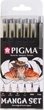 Zestaw linerów Sakura Pigma Micron Unique Manga 6 szt (8712079397609) - obraz 1