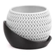 Кашпо h3li0 Echo Planter (Black/White) 720 мл - изображение 1