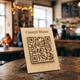 Фанерный QR стенд для сканирования меню 9х7 см. - изображение 1