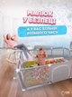 Детский игровой манеж-бассейн 170х115х63 см, с сетчатыми стенками баскетбольным кольцом и воротами, для дома и улицы, Серый (7533193331) - изображение 3