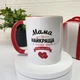 Керамическая чашка “Мама, ты лучшая во всем мире” с красной ручкой, подарок для мамы - изображение 3
