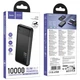 Power Bank Hoco J159 Essence 2USB/1Type-C 22.5W+PD20W 10000mAh Портативна батарея для пристроїв Чорний - изображение 2
