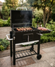 Гриль барбекю вугільний із кришкою BBQ мангал на колесах для дачі пересувний гриль із решіткою в альтанку для стейків із дахом - зображення 1