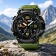 Мужские часы SKMEI 1520AG кварцевые стрелочно электронные Army Green - изображение 1