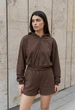 Женский Комплект Летняя Кофта И Шорты Стаф Коричневый Спортивный Staff Fiz Brown XS (388598) - изображение 5