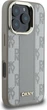 Etui plecki DKNY Leather Checkered Pattern MagSafe do Apple iPhone 16 Pro Beige (DKHMP16LPCPVSLE) - obraz 4