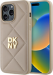 Etui plecki DKNY Quilted Stack Logo do Apple iPhone 14 Pro Max Beige (DKHCP14XPQDSLE) - obraz 1