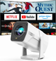 Смарт-проектор PYIER 4K Full HD WiFi 6 Bluetooth: портативный мини-кинотеатр, Netflix, автокоррекция, поворот 270°, Android TV - изображение 2