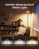 Розумний торшер Govee Uplighter RGBIC з ефектом водяних брижів: LED лампа 2 в 1, SmartThings, Alexa, Matter, білий/кольоровий - зображення 4