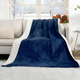 Электроодеяло премиум класса Kurekyur Sherpa-Flannel (130x180 см): 4 режима, автовыключение 9 ч, можно стирать, сине-белое - изображение 2