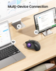 Эргономичная мышь с трекболом ProtoArc EM01 NL: Bluetooth/2.4G, регулируемый наклон 0-20°, аккумуляторная, Multi-device - изображение 5
