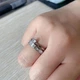 Кольцо женское серебристое с фианитом и надписью Love forever любовь навсегда двойное Elegant Shine - изображение 3