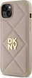 Etui plecki DKNY Quilted Stack Logo do Apple iPhone 15 Plus Beige (DKHCP15MPQDSLE) - obraz 2