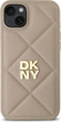 Etui plecki DKNY Quilted Stack Logo do Apple iPhone 15 Plus Beige (DKHCP15MPQDSLE) - obraz 3