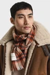 Чоловічий вовняний картатий шарф WOOL HERRINGBONE CHECKED SCARF Gant OS 9920259 - изображение 2