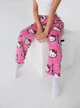 Штаны пижамные плюшевые Hello Kitty розового цвета, теплые домашние штаны Хэллоу Китти, XS-S - изображение 3