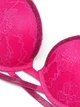 Комплект Вікторія Сікрет Shine Cradle Lace Push-Up Bra+Thong Panty - 34C - S - Рожевий - зображення 7