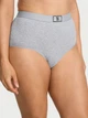 Бавовняні трусики Victoria's Secret Cotton Logo Cotton Modern Brief Panty (сірий) - XS - Сірий - зображення 1