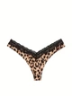 Трусики тонг Lace-Trim High-Leg Thong Panty - XS - Леопардовий - зображення 1