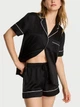 Пижама с шортами Victoria's Secret Glazed Satin Short Pajama Set - Черная - XS - Черный - изображение 3