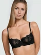 Комплект білизни Victoria's Secret Dream Angels Wicked Unlined Lace Balconette Bra - 34C - M - Чорний - зображення 2