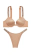 Комплект білизни Victoria's Secret Shine Strap Smooth Push-Up Bra - 34C - S - Бежевий - зображення 1