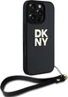 Панель DKNY Wrist Strap Stock Logo для Apple iPhone 16 Pro Black (DKHCP16LPBSWSK) - зображення 3