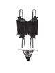Комплект Victoria's Secret Very Sexy VS Archives Rose Lace Cropped Corset Set - Чёрный - М - изображение 3
