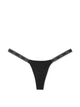 Бавовняні трусики тонг PINK Logo Cotton Micro Thong Panty - M - Чорний - зображення 3