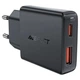Зарядний блок живлення Type-C+USB ACEFAST A69 GaN 30 W 12 V 2.5 A чорний - зображення 1