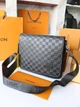 Сумка мужская мессенджер Louis Vuitton District Messenger черная (056) - изображение 2
