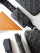 Сумка мужская мессенджер Louis Vuitton Trio Messenger черная (052) - изображение 7