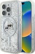 Панель Karl Lagerfeld Liquid Glitter Karl&Choupette Head Magsafe для Apple iPhone 16 Pro Transparent (KLHMP16LLGKCSGH) - зображення 1