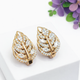 Серьги Xuping Jewelry длина 1.7см ширина 1.2см медицинское золото позолота 18К с1611 - изображение 1