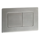 Панель змиву Koer KT-0612-02 240x160x10mm з нержавіючої сталі, кнопка квадратна SUS304 (KR6120) - зображення 1