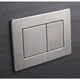 Панель змиву Koer KT-0612-02 240x160x10mm з нержавіючої сталі, кнопка квадратна SUS304 (KR6120) - зображення 2