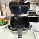 Аерофритюрниця без олії Crownberg CB 5.5л 2000Вт мультипіч сенсорна аеро-гриль електрична чорна фритюрниця безмасляна (Z555) - зображення 2