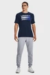 Чоловіча темно-синя футболка UA TEAM ISSUE WORDMARK SS Under Armour S 1329582-408 - изображение 2