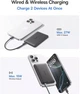 Повербанк Baseus PicoGo Magnetic 10000mAh 27W (MagSafe, бездротова зарядка, ультратонкий, з кабелем USB-C) Чорний - зображення 7