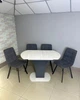 Стол обеденный Интарсио ДСП 110х68 см антрацит раскладной овальный (723355) - изображение 8