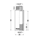 Подовжувач хромований Thermo Alliance Forte 1/2"ВЗ, L=50 мм TAF1301550 - зображення 2