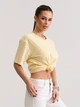 Оверсайз кулирная футболка принт тай-дай ISSA PLUS 15555 4XL желтая (issa2007682819102) - изображение 2