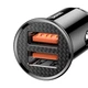 Автомобильное зарядное устройство Baseus Circular Plastic 2xUSB-A 30W Black (CCALL-YD01) - изображение 5