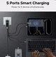 Зарядний пристрій UGREEN Nexode Pro 100W GaN USB C, 5-портів Fast Charger та інтелектуальним дисплеєм QC4.0 PD 3.0 - зображення 5