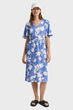 Жіноча синя сукня з візерунком REL FLORAL PRINT SS DRESS Gant 36 4503407 - изображение 3